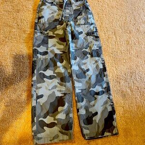 Hollister XS camo cargo pants.